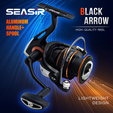 Seasir Black Arrow Spinning Reel 5+1BB 5.2:1 Ratio Max Drag 8-13Kg